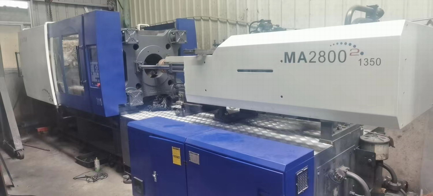 Used 280 Ton MA2800II/1350 Injection Molding Machine | A/B/C-Screw 55/60/65mm, Max PS Shot Weight:562g/669g/785g