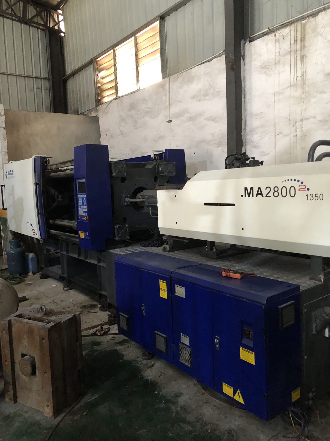 Used 280 Ton MA2800II/1350 Injection Molding Machine | A/B/C-Screw 55/60/65mm, Max PS Shot Weight:562g/669g/785g