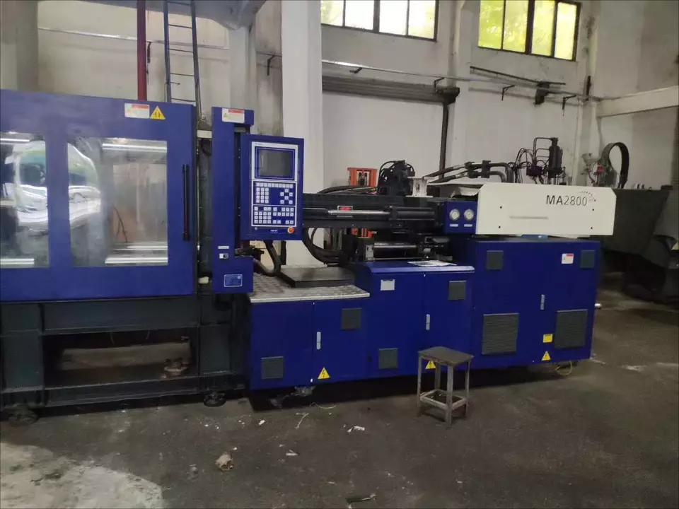 Used 280 Ton MA2800II/1350 Injection Molding Machine | A/B/C-Screw 55/60/65mm, Max PS Shot Weight:562g/669g/785g