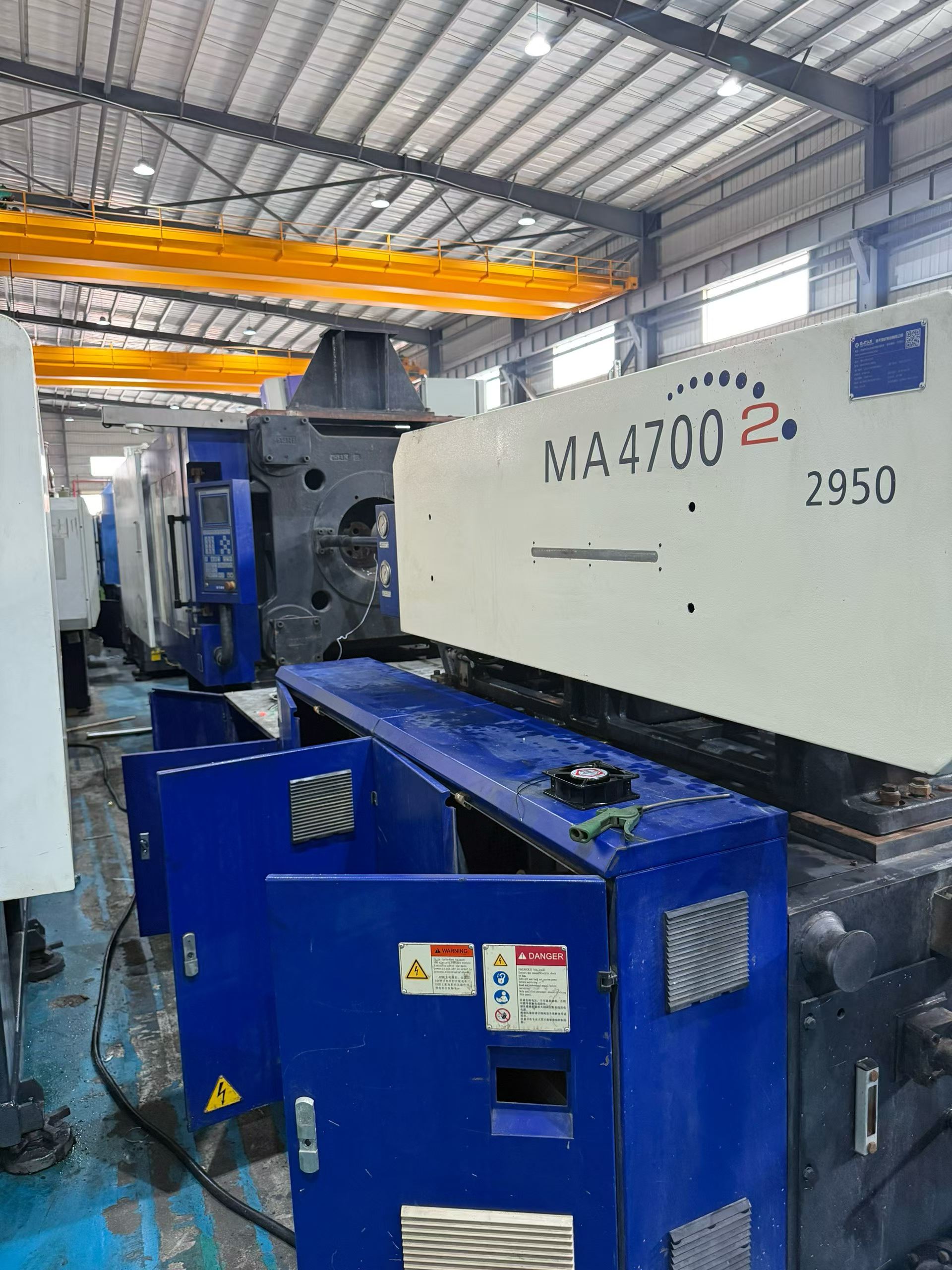 Used 470 Ton MA4700 II /2950 Injection Molding Machine | D‑Screw 90mm, 2142g PS Shot Weight
