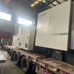 Used 550 Ton JU5500/3100SE Injection Molding Machine | B‑Screw 80mm, 1692g PS Shot Weight