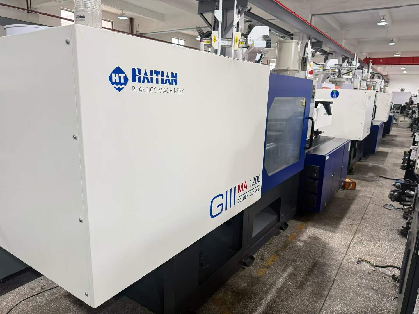 Used Haitian 120 Ton MA1200Ⅲ/400 Injection Molding Machine | A‑Screw 36mm, 157g PS Shot Weight
