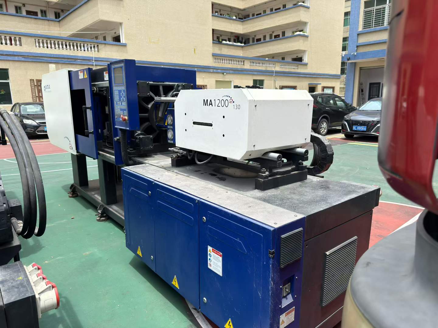 Used 120 Ton MA1200 II /370 Injection Molding Machine | B‑Screw 40mm, 195g PS Shot Weight