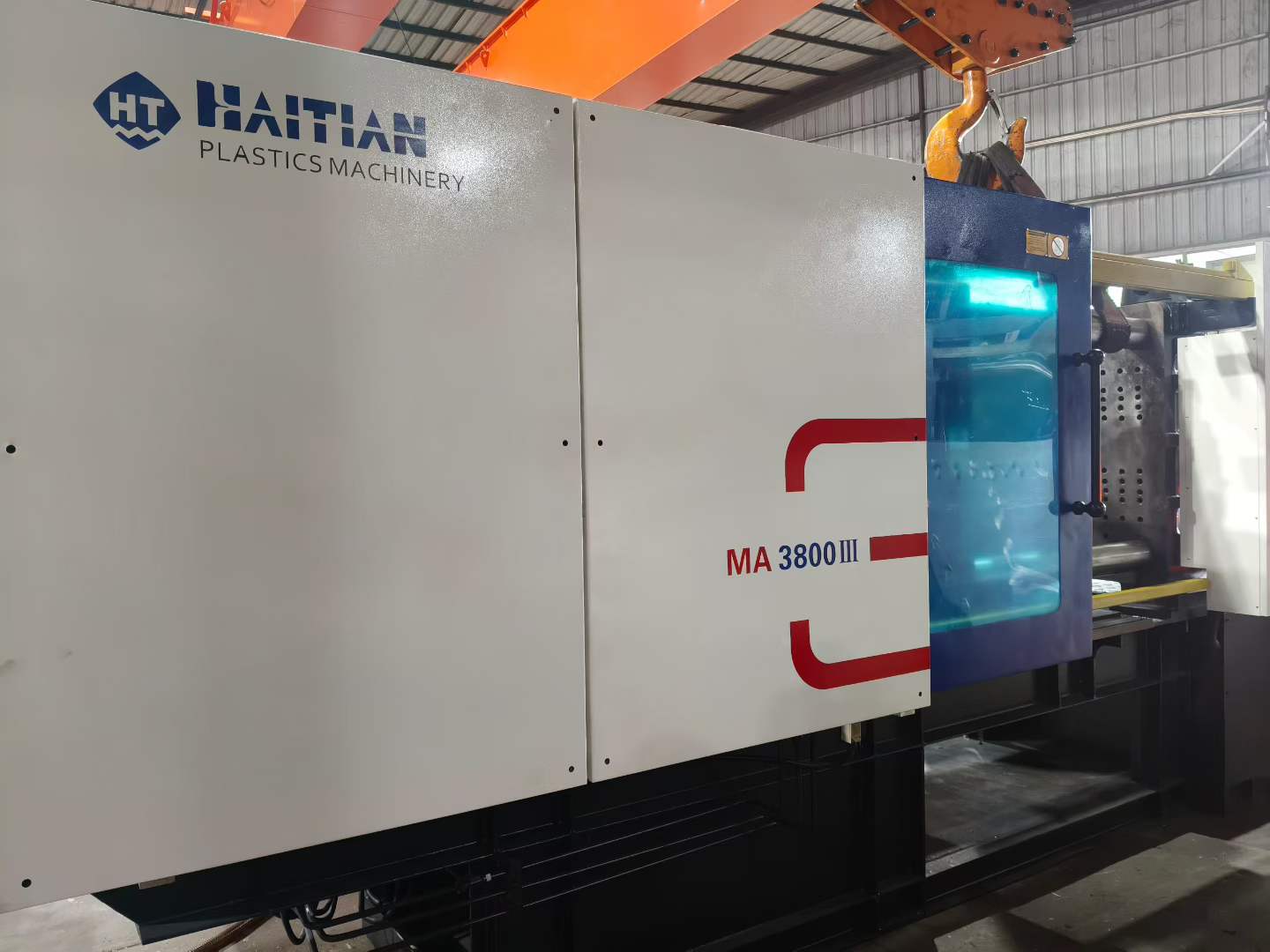Used Haitian 380 Ton MA3800Ⅲ/2250 Injection Molding Machine | B‑Screw 70mm, 1128g PS Shot Weight