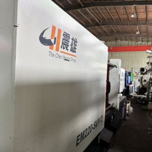 Used 220 Ton EM220-SVP-2 Injection Molding Machine | A/B/C-Screw 46/52/60mm, Max PS Shot Weight:611g
