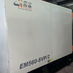 Used 560 Ton EM560-SVP-2 Injection Molding Machine | A/B/C-Screw 75/83/90mm, Max PS Shot Weight 2340g