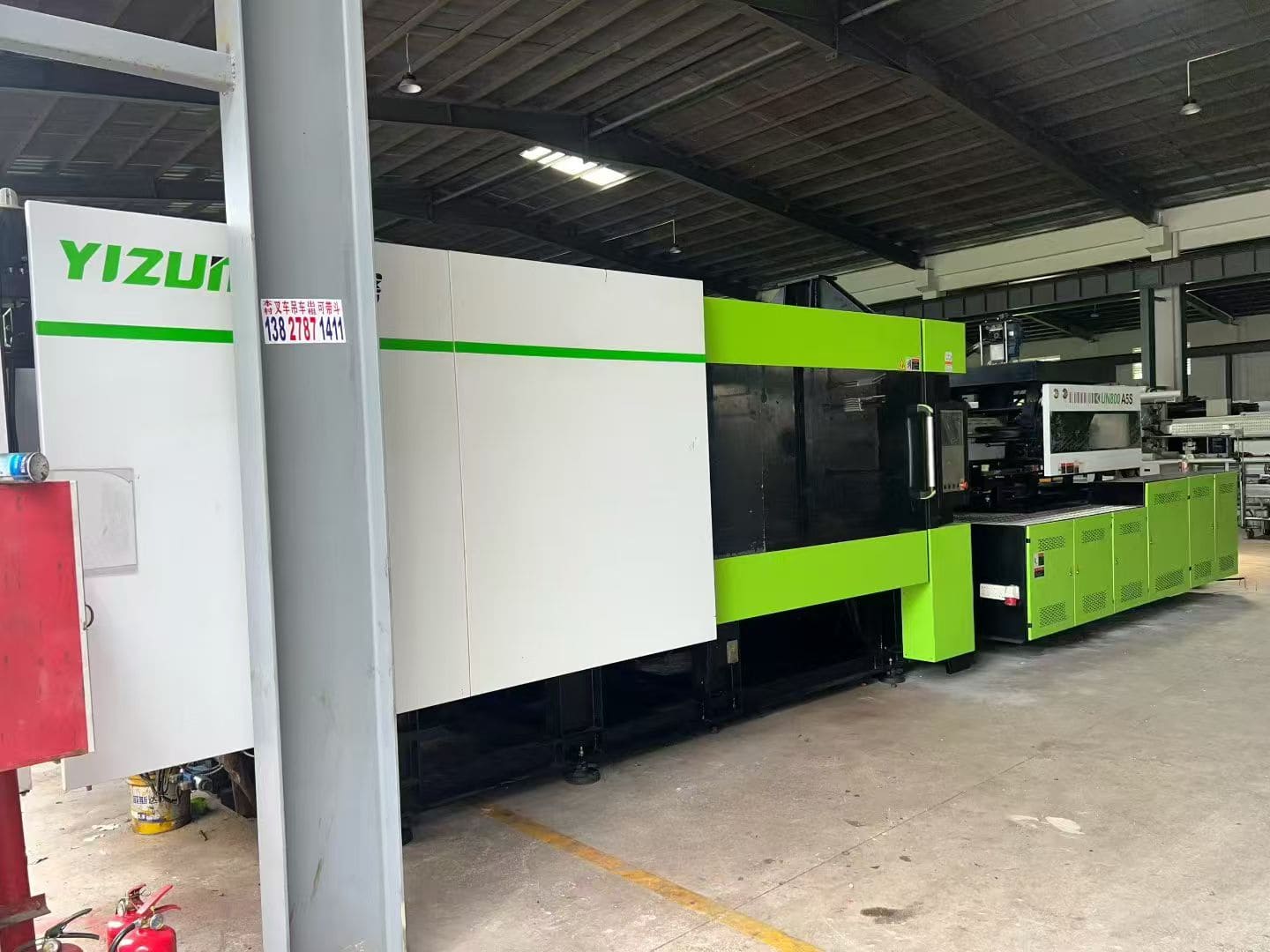 Used 800 Ton YIZUMI UN800A5S Injection Molding Machine | A/B/C/D-Screw 90/100/110/120mm, Max PS Shot Weight 4667g